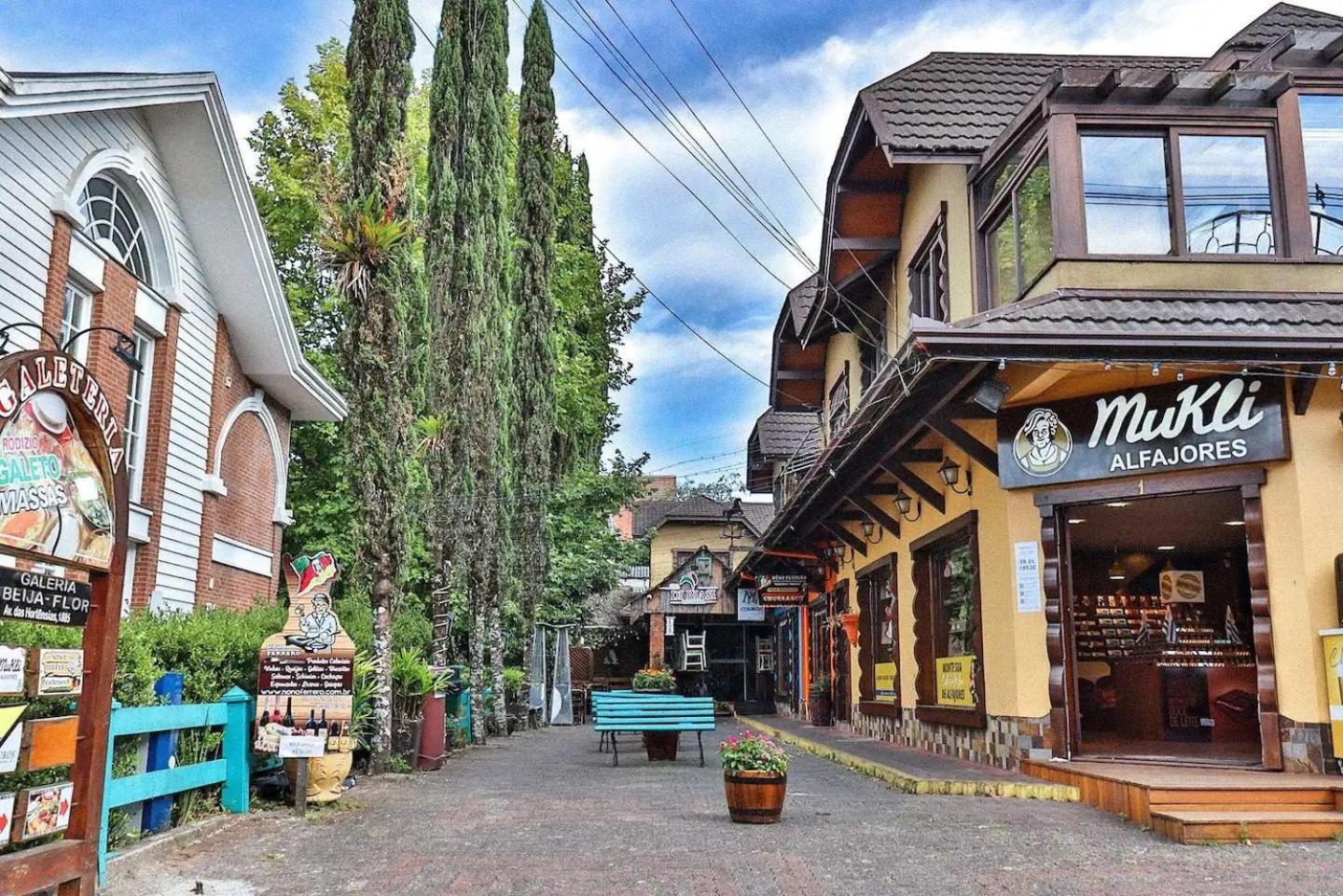 דירות Locar-In Gramado - Loft A 50 M Da Rua Coberta. מראה חיצוני תמונה